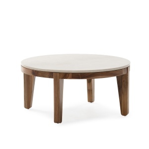 Masa de cafea din marmura crem 90 cm William Thai Natura