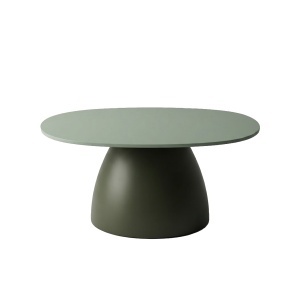 Masa de cafea din sticla verde 74x84 cm Milo Quiet Object