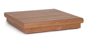 Masa de cafea exterior maro din lemn 94x94 cm Delgada Bizzotto