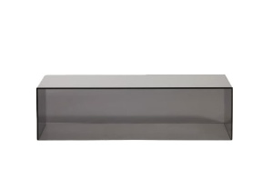 Masa de cafea gri inchis din sticla 50x110 cm Orlia Kave Home