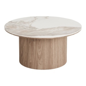 Masa de cafea maro din ceramica 80 cm Athens House Nordic