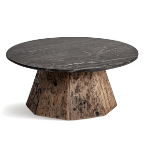 Masa de cafea maro din marmura 80 cm Walding Vical Home