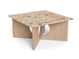 Masa de cafea maro din marmura 80x80 cm Foley Quiet Object