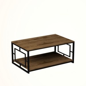 Masa de cafea maro/neagra din metal 60x120 cm Kelvin The Home Collection