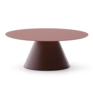 Masa de cafea maro teracota din metal 80 cm Wilshire Kave Home