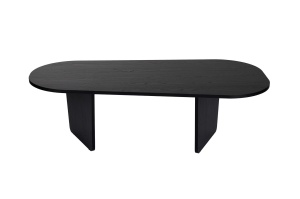 Masa de cafea neagra 65x130 cm Ovalis Nordure