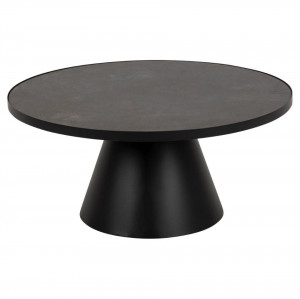 Masa de cafea neagra din ceramica 86 cm Soli Quiet Object