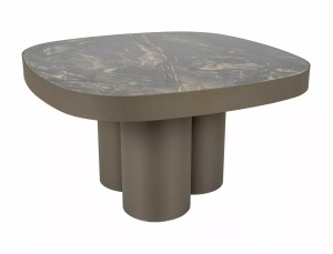 Masa de cafea neagra/maro cupru 75x75 cm Stella The Home Collection