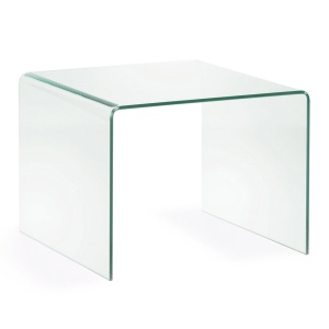 Masa de cafea transparenta din sticla 60x60 cm Burano Kave Home