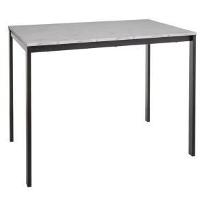 Masa dining alb/neagra din metal 60x100 cm Mario The Home Collection