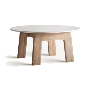 Masa dining alba/maro din lemn 160 cm Nara Vical Home