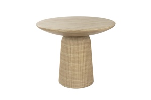 Masa dining crem din ciment 90 cm Brison Dutchbone