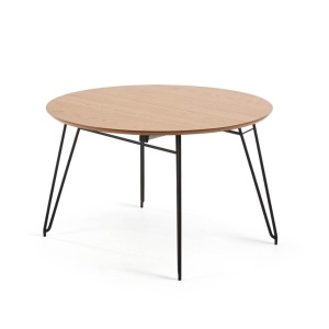 Masa dining extensibila din lemn 120x120(200)cm Novac Kave Home