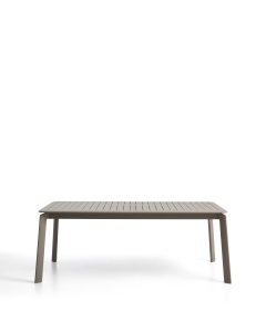 Masa dining extensibila exterior grej din metal 100x205(287) cm Brela Kave Home