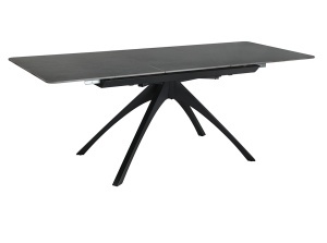Masa dining extensibila gri inchis din piatra 85x150(200) cm Beca The Home Collection