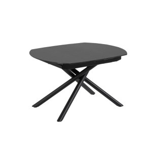 Masa dining extensibila neagra din metal 100x(130)190 cm Yodalia Kave Home