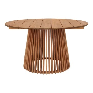 Masa dining exterior maro din lemn 120 cm Lorca House Nordic