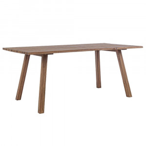 Masa dining exterior maro din lemn 90x180 cm Glasgow Bizzotto