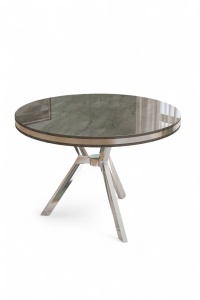 Masa dining gri/argintie 90 cm Mos The Home Collection