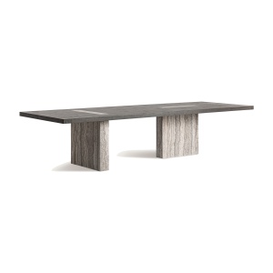 Masa dining gri/maro din lemn 120x350 cm Rignac Vical Home