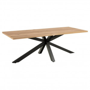 Masa dining maro/neagra din lemn 90x220 cm Heaven Quiet Object
