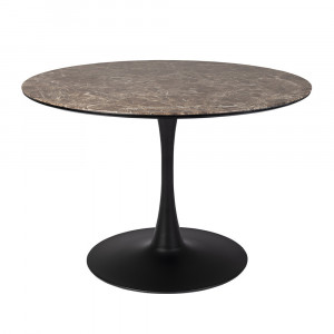 Masa dining maro/neagra din metal 110 cm Maru Quiet Object
