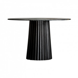 Masa dining neagra din marmura 120 cm Nevada Vical Home