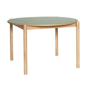 Masa dining verde oliv/neagra din lemn 115 cm Oblique Hubsch