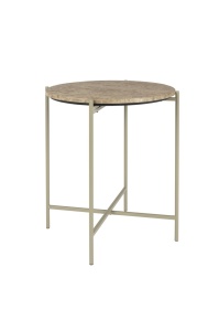 Masa laterala bej din marmura 45 cm Tooz Quiet Object