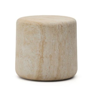 Masa laterala exterior bej din ciment 46 cm Drasi Kave Home