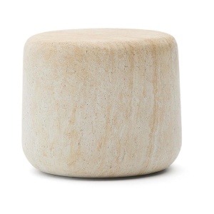 Masa laterala exterior bej din ciment 60 cm Drasi Kave Home