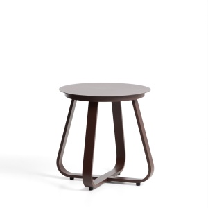 Masa laterala exterior maro din metal 48 cm Tamaris Kave Home