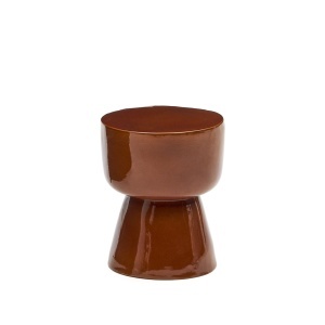 Masa laterala exterior maro teracota din ceramica 36 cm Mesquida Kave Home