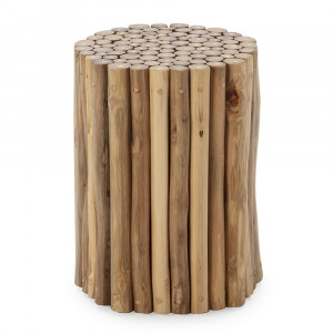 Masa laterala maro din lemn 30 cm Kavaha Thai Natura