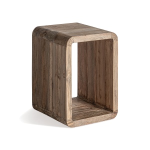 Masa laterala maro din lemn 36x36 cm Corba Vical Home