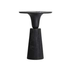 Masa laterala neagra din lemn 40 cm Gruteau Vical Home