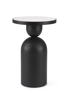 Masa laterala neagra din metal 41 cm Rondel Bizzotto