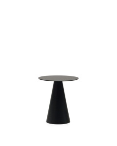 Masa laterala neagra din metal 50 cm Wilshire Kave Home