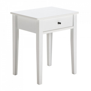 Noptiera alba din lemn Bart Quiet Object