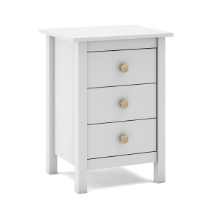 Noptiera alba din lemn Max 3D The Home Collection