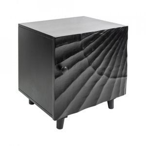 Noptiera neagra din lemn de mango Scorpion The Home Collection