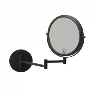 Oglinda cosmetica rotunda neagra din metal 28 cm Formir Aquanova