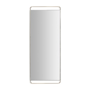 Oglinda de podea dreptunghiulara aurie din metal 80x210 cm Amelfot Vical Home