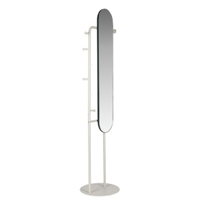 Oglinda de podea ovala bej din metal 49x179 cm Vero Zuiver