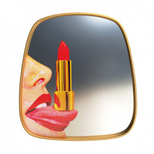 Oglinda decorativa multicolora 54x59 cm Tongue Seletti