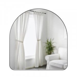 Oglinda dreptunghiulara gri din metal 87x92 cm Hubba Arched Umbra