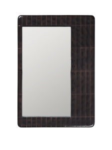 Oglinda dreptunghiulara maro ciocolata din metal 59x85 cm Tiling Ferm Living