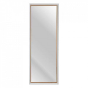 Oglinda dreptunghiulara maro din lemn de pin si aluminiu 156 cm Bend Denzzo