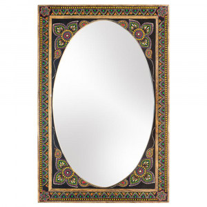 Oglinda dreptunghiulara multicolora din lemn 60x90 cm Thasos Giner y Colomer