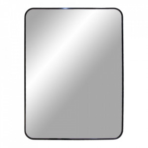 Oglinda dreptunghiulara neagra din metal 50x70 cm Madrid House Nordic